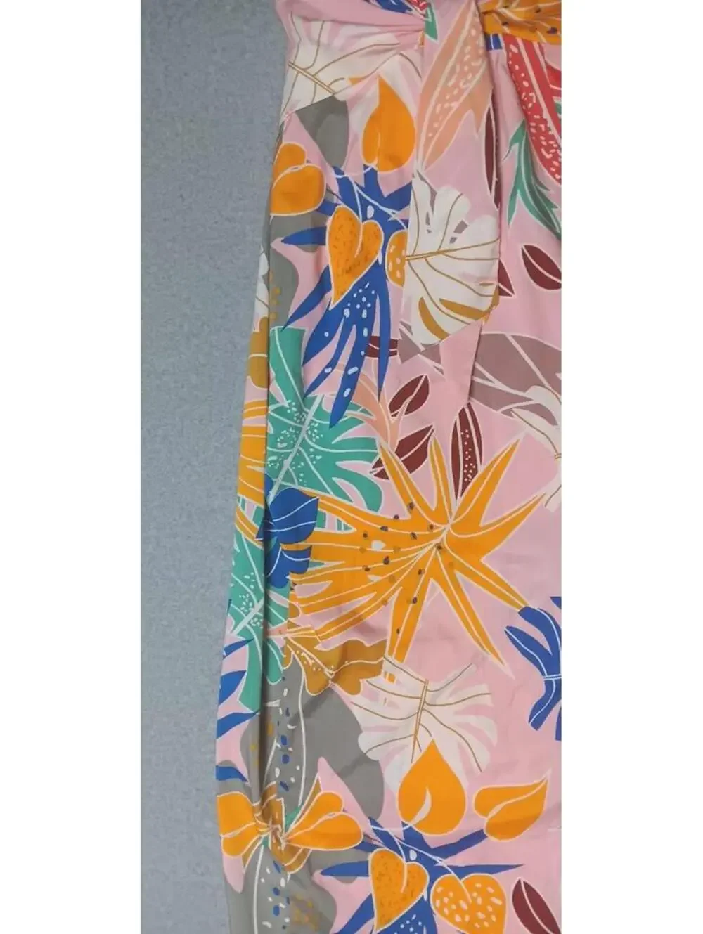 NWT! Fab'rik Reese Fitted Palm Print Midi Dress Womens Size Small Multicolor... - Picture 11 of 14